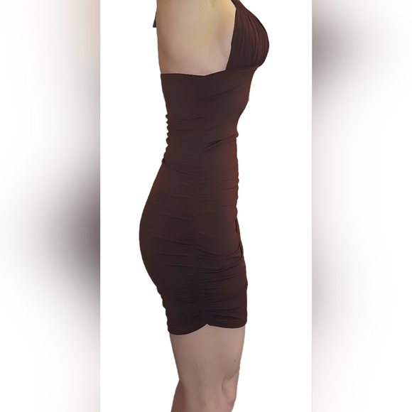 Dark Brown Club Dress Size Small Roma - Picture 2 of 5